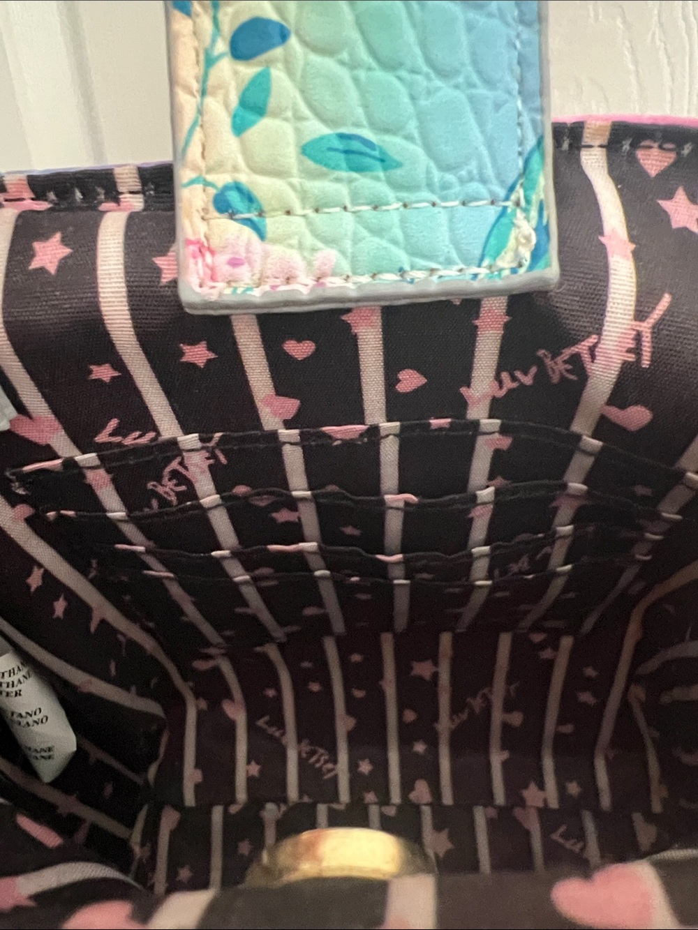 Betsey Johnson Floral Croc Crossbody Bag/Purse - Picture 9 of 16